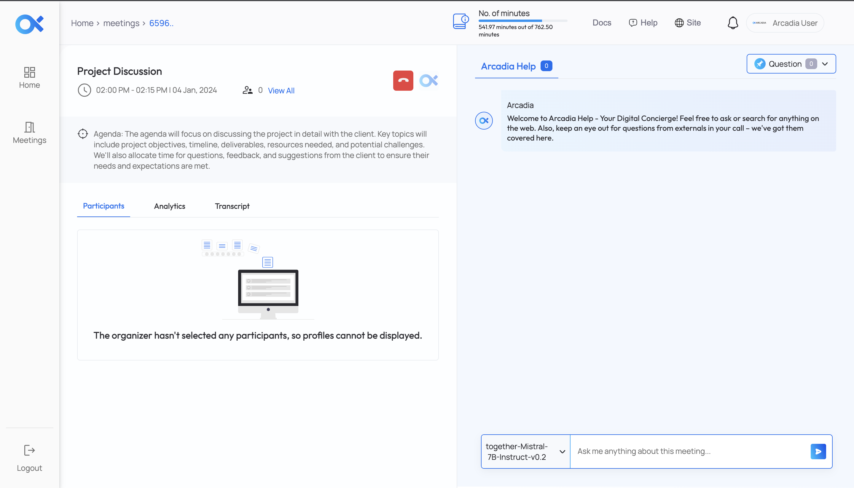 meeting dashboard